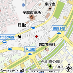 東京都多摩市貝取周辺の地図