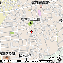 千葉県千葉市若葉区桜木北周辺の地図