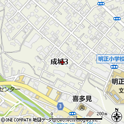 東京都世田谷区成城3丁目13-24周辺の地図