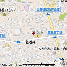 東京都世田谷区弦巻4丁目19-14周辺の地図