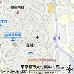 東京都世田谷区成城1丁目周辺の地図