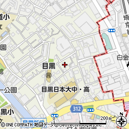 東京都目黒区目黒1丁目8周辺の地図