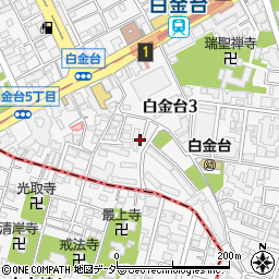 東京都港区白金台3丁目13-26周辺の地図