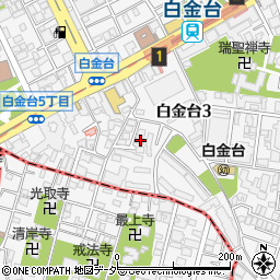 東京都港区白金台3丁目13-23周辺の地図