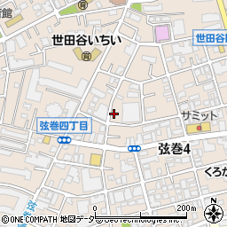 東京都世田谷区弦巻4丁目23-7周辺の地図