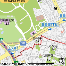 東京都港区白金台5丁目21-5周辺の地図