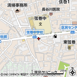世田谷弦巻郵便局 ＡＴＭ周辺の地図