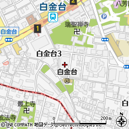 東京都港区白金台3丁目6周辺の地図