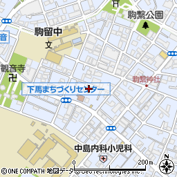 東京都世田谷区下馬周辺の地図