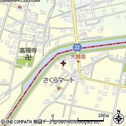 山梨県笛吹市石和町東高橋421-13周辺の地図