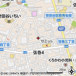 東京都世田谷区弦巻4丁目22-20周辺の地図