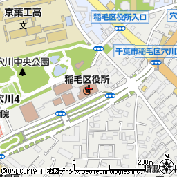 千葉市　稲毛区穴川コミュニティセンター周辺の地図