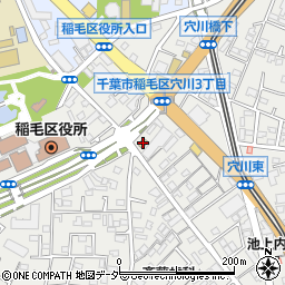 ミニストップ穴川店周辺の地図