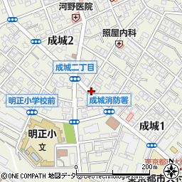 成城町周辺の地図