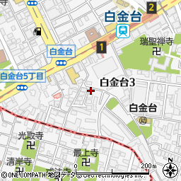 東京都港区白金台3丁目13-24周辺の地図