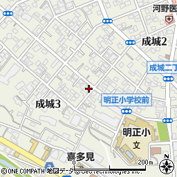 水道修理の救急車　世田谷成城店周辺の地図