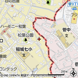 東京都稲城市矢野口2019-2周辺の地図