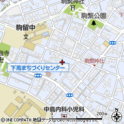 東京都世田谷区下馬4丁目周辺の地図