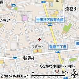 東京都世田谷区弦巻4丁目21-3周辺の地図