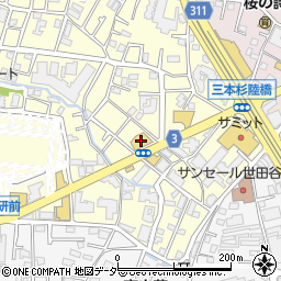 ジーユー世田谷砧店周辺の地図