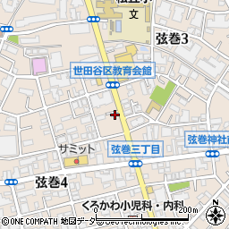 東京都世田谷区弦巻4丁目20-16周辺の地図