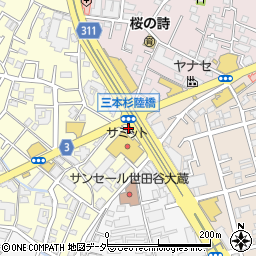東京都世田谷区砧1丁目1-27周辺の地図