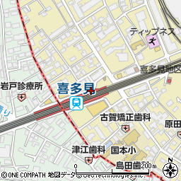 セブンイレブン小田急喜多見店周辺の地図