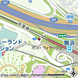 浦安警察署舞浜駅前交番周辺の地図