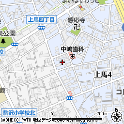 東京都世田谷区上馬4丁目28周辺の地図