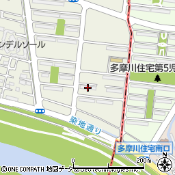 多摩川住宅ホ－９号棟周辺の地図