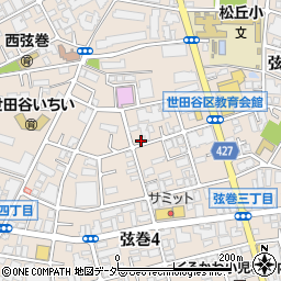 東京都世田谷区弦巻4丁目27-6周辺の地図