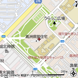 浦安高洲県営住宅団地周辺の地図