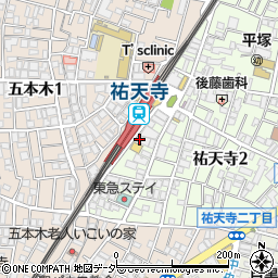 ココカラファイン薬局祐天寺駅前店周辺の地図