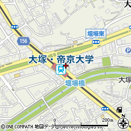 大塚・帝京大学駅前郵便局周辺の地図