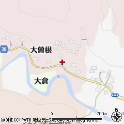山梨県上野原市大曽根周辺の地図