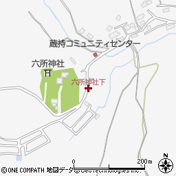 六所神社下周辺の地図
