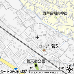 白石建具店周辺の地図