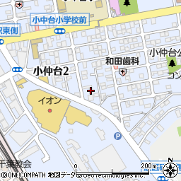 小仲台新向会自治会館周辺の地図