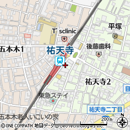 満天酒場 祐天寺駅前店周辺の地図