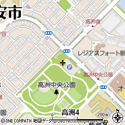 浦安市　高洲中央公園管理棟周辺の地図