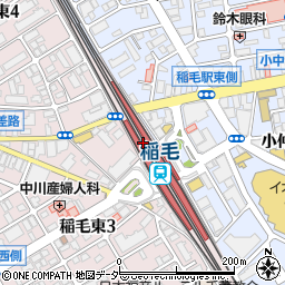 丸亀製麺ペリエ稲毛店周辺の地図