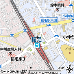 ＪＲ稲毛駅前公衆トイレ周辺の地図