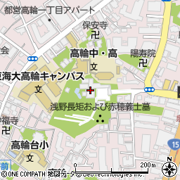泉岳寺周辺の地図