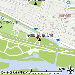 多摩川市民広場周辺の地図