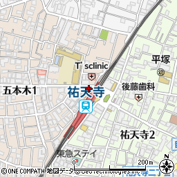シェ・リュイ祐天寺店周辺の地図