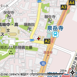 デイリーヤマザキ高輪本店周辺の地図