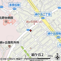 東京都八王子市絹ケ丘2丁目10-1周辺の地図
