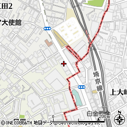 ファミリーマート目黒三田通り店周辺の地図