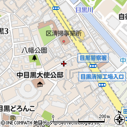 パークジャパン中目黒第８駐車場周辺の地図