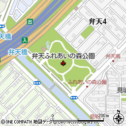 弁天ふれあいの森公園周辺の地図